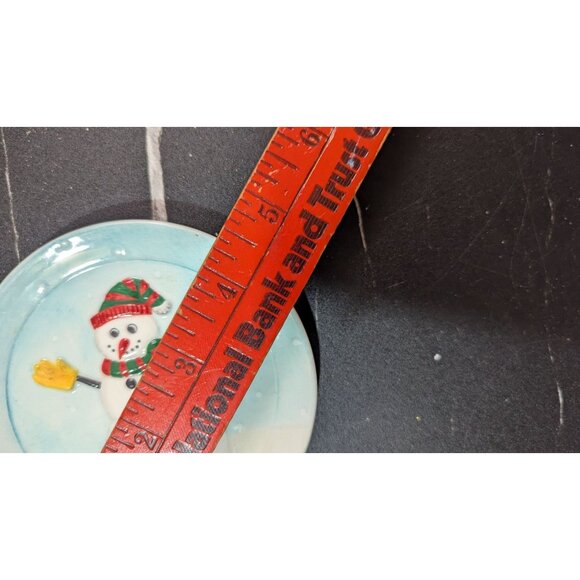 Mini "How To Build A Snowman" Plate Set Of 4 With Gift Box Adorable Winter Decor - Picture 7 of 7
